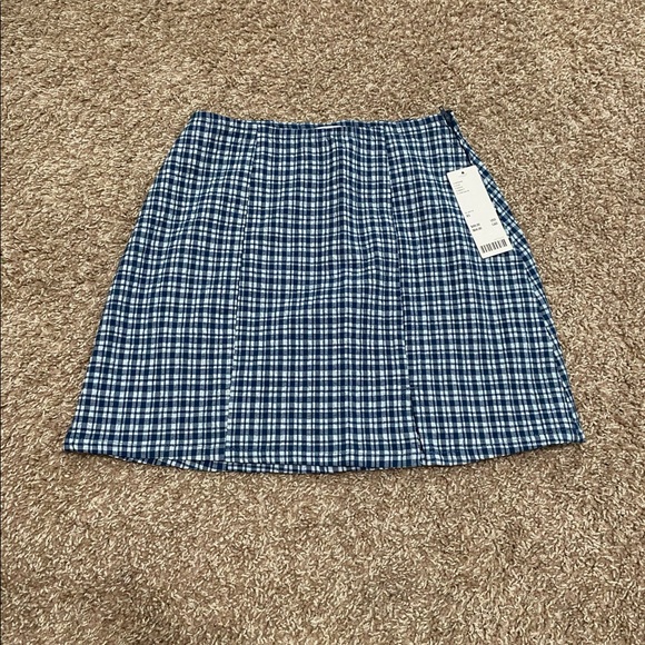 BDG Darren Seersucker Notched Mini Skirt NWT Size XS - Picture 5 of 9